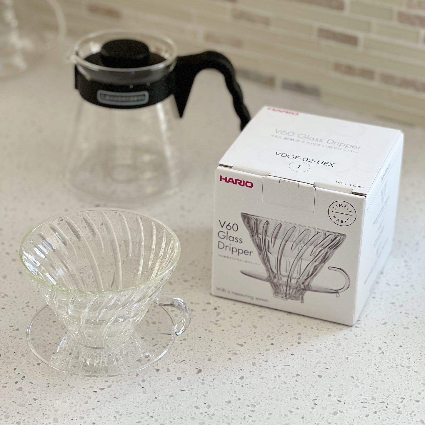 Hario Glass v60 Dripper for Pour Overs